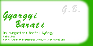gyorgyi barati business card